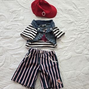 Build-A-Bear Denim Jacket with Pink Heart Lining